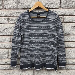 Stylish Men's Gray Patterned Crewneck Sweater